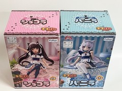 Nekopara Chocola Vanilla Figure Set FuRyu Noodle Stopper Japan Official 2pcs
