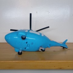 Disney Pixar Cars THE KING Dinoco Helicopter Sounds & Movement Toy 14″x7″ Works!