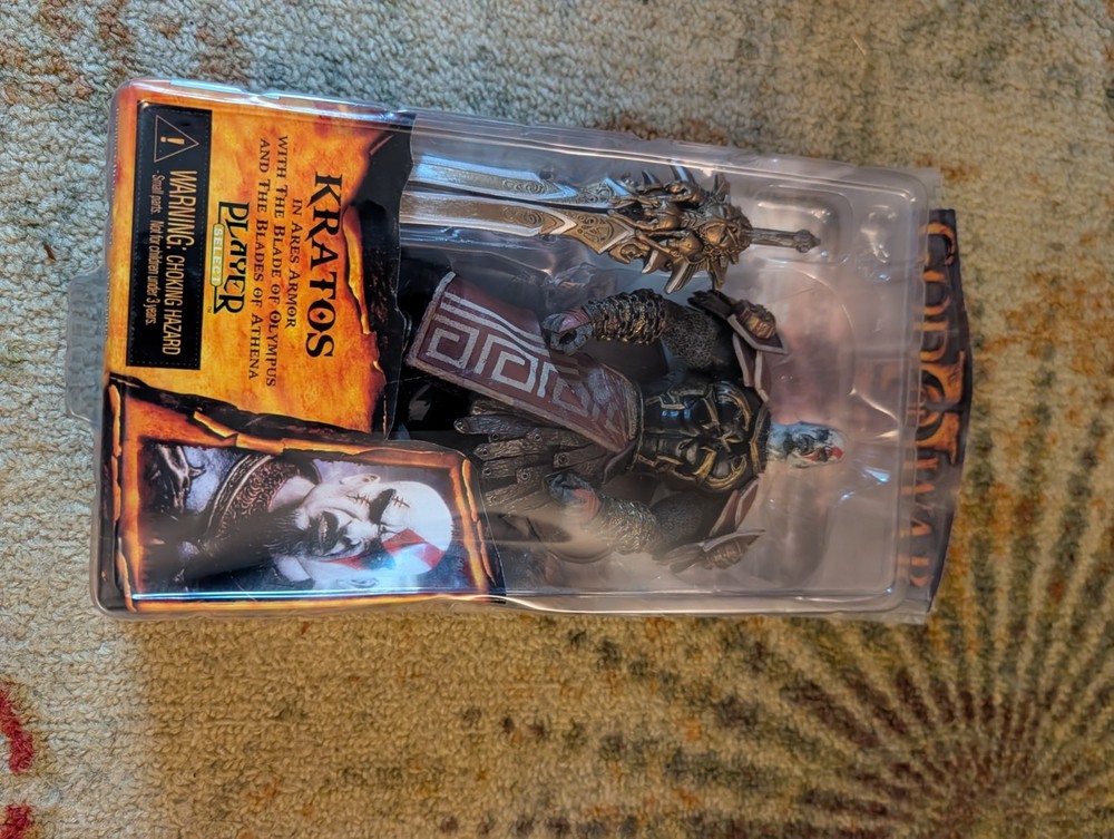 Player Kratos Action Figure God of War Boxed Sword Video Game Franchise