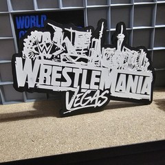 WWE Mattel WrestleMania 42 Vegas Large Logo Accessory