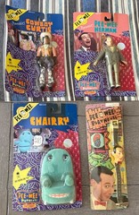 Pee-wee’s Playhouse Herman Lot 4 VTG Toy NEW Cowboy Curtis/Watch/Chairry 80s MOC
