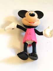 Disney Toybox Minnie Mouse Posable Action Figure Loose Hard Plastic 5.5″