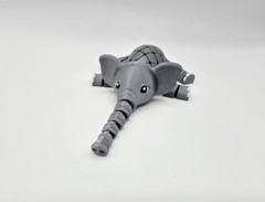 Elephant Flexi | 3D Printed Realistic Animal | Flexible Articulated Desk Toy Pet