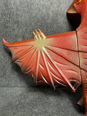 Marusan Gyaos Red Glitter Sofubi 10″ Soft Vinyl Figure Gamera w/ Header & Bag