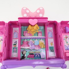 Minnie Mouse Bowtique Dress Up Playset Lot Glam Glow Closet Clothing Shoes Case