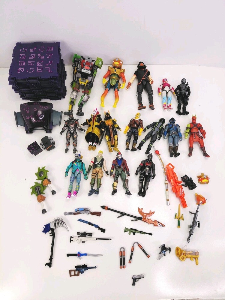 Used Lot of 16 Fortnite Action Figures Hasbro Mixed Lot
