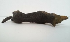 Vintage German Shepherd 4 1/4″ Tall Rubber Dog Figure Hong Kong 1970’s