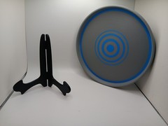 Retro Original Tron style identity disk full size (power-up) Grey/Blue ID Disc