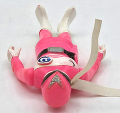 Vintage Denshi Sentai Denziman PINK Power Rangers Soft Vinyl Figure POPY Japan