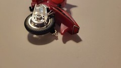 1995 Power Rangers Shark Cycle Vehicles Red Pink and White