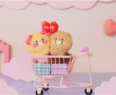 KAKAO Friends LOVE Magnet Valentine CHOONSIK Plushie Keyring Set + Track