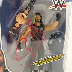 WWE Seth Rollins Elite Series 33 Figure Tag Team Belt & Vest Signed Autographed