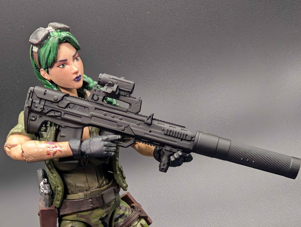 1/12 scale 3D printed SHAK-12 for classified marvel legends