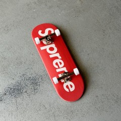 Supreme Red Graphic Fingerboard Complete Mini Skateboard Finger Board