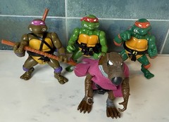 Vintage 1988 Teenage Mutant Ninja Turtles Toy Figures TMNT