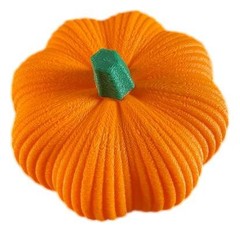 3D Printed Pumpkin Medium – Orange with Green Stem Fall Decor Tabletop Ornament