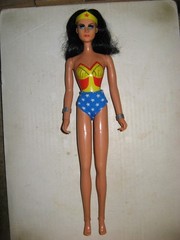 Mego Vintage 12” 1976 Wonder Woman Lynda Carter, Costume, Navy Dress