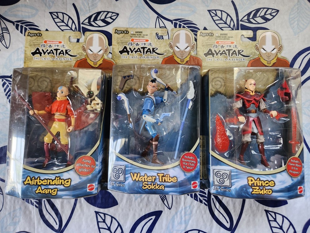Avatar The Last Airbender Mattel Air Series 2006 Aang, Sokka & Zuko
