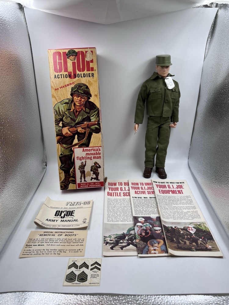 Vintage 1964 GI Joe Action Soldier T.M. 7500 With Box And Unused Decals
