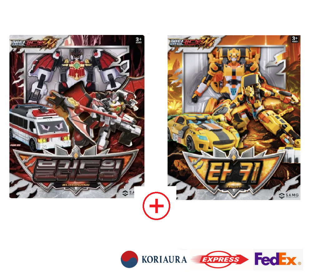 Metal Cardbot W Season3 BLOODWING + TACHY Set Transformer Robot Toy 2026
