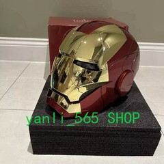 Iron Man Gold MK5 Helmet Electronic Voice Activated Open&Close Mask Autoking New