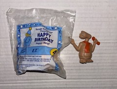 2 LOT VTG E.T. Extra Terrestrial PVC Figure LJN McDonalds Toys Happy 1994 1982