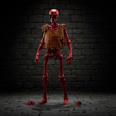 Vitruvian H.A.C.K.S. Skeleton Blank (Blood Red) 1:18 Action Figure