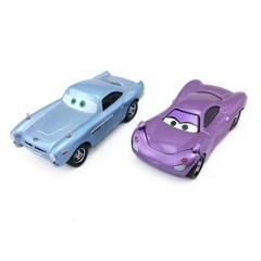 2-Pack Set Cars 2 Finn McMissile & Holley Shiftwell Die-Cast Model 1:55 Toy Gift