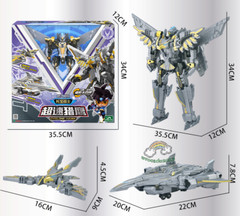 TOBOT V GD Silver Cyclone Hawk Transforming Robot Vehicle Jet Plane Kids Toy