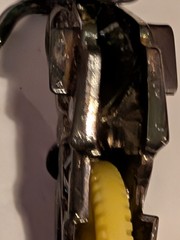 thomas toys plastic motorcycle with rider 1950s