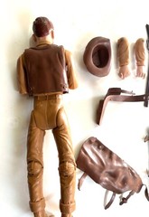 Vtg 1960s Marx Johnny West cowboy Western Action Figure Toy 9″ W/ Accessories