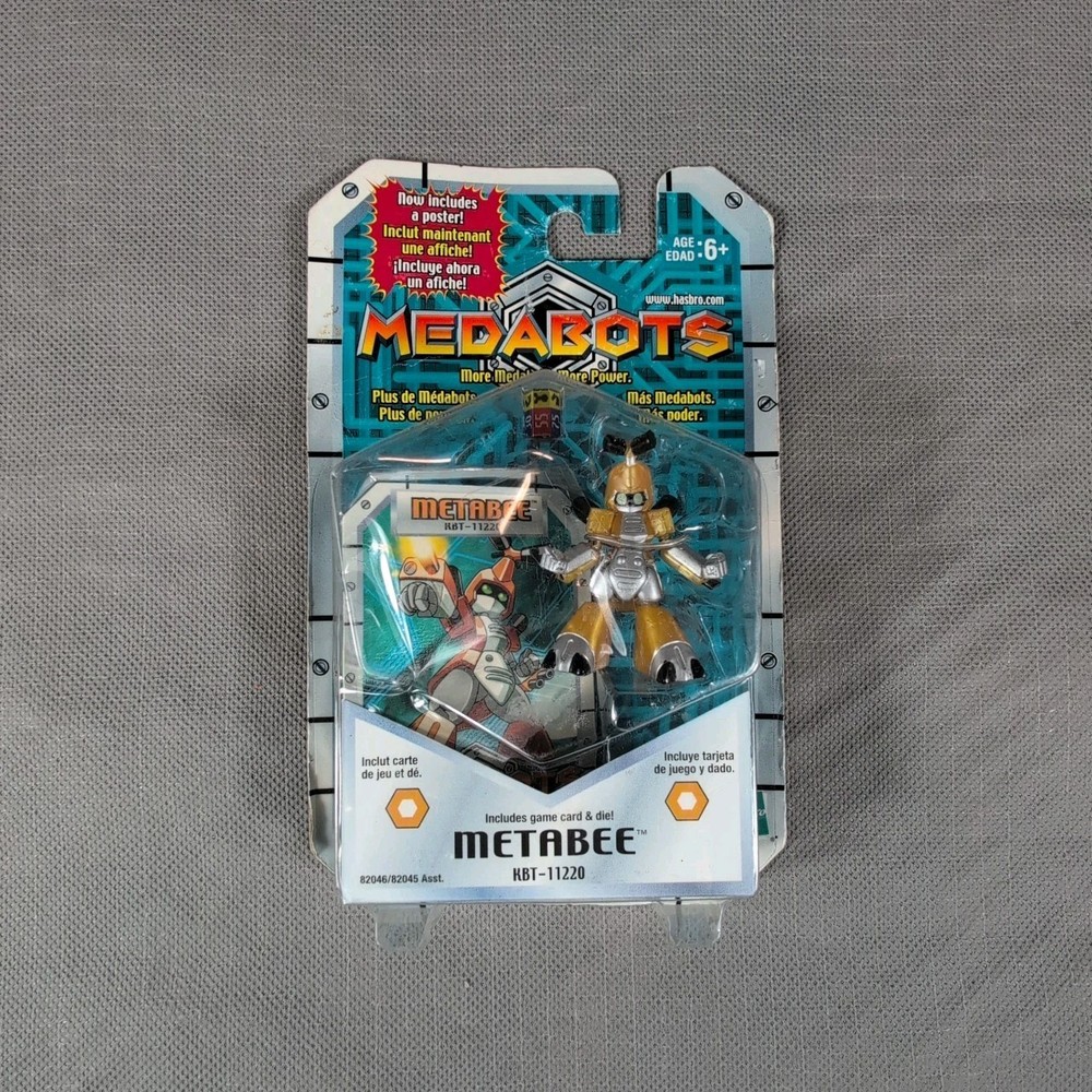 2001 Hasbro Medabots Metabee Action Figure Robot Includes Card And Poster