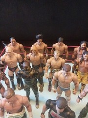 Lot Of 14 WWE Mattel Basic Figures And Jakks Raw/SmackDown Ring