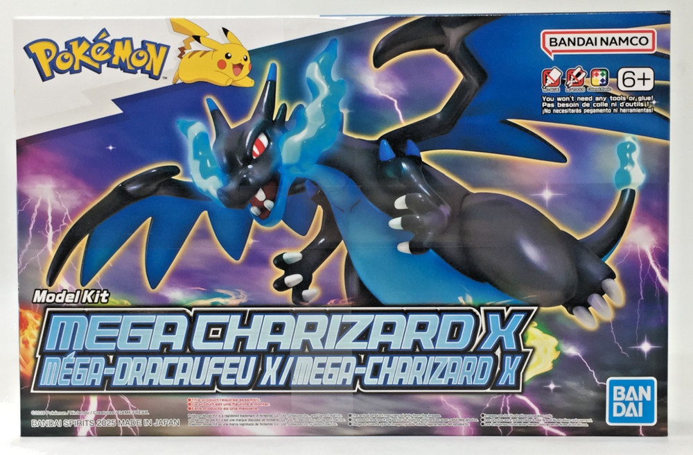 Bandai Hobby Pokémon Mega Charizard X Figure Model Kit US Seller