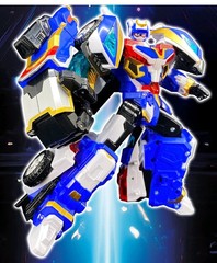 Metal Cardbot S Season2 BLUE COP S Transformer Robot Police Car Figure Toy