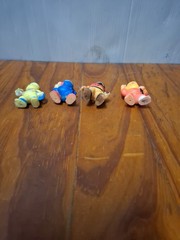 Vintage 1986 Soma Ninja Mini PVC Figures Lot of 4 Clean 3cm Tall