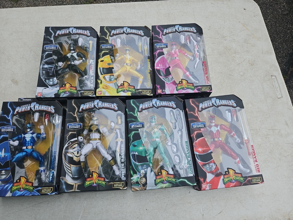Bandai Power Rangers Legacy Collection Blue White Black Green Rangers Exclusive…
