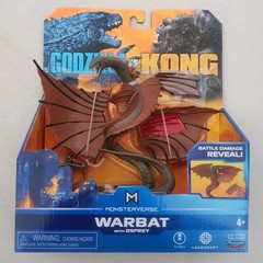 NEW PLAYMATES TOYS MONSTERVERSE GODZILLA VS KONG WARBAT WITH OSPREY 6 INCH RARE