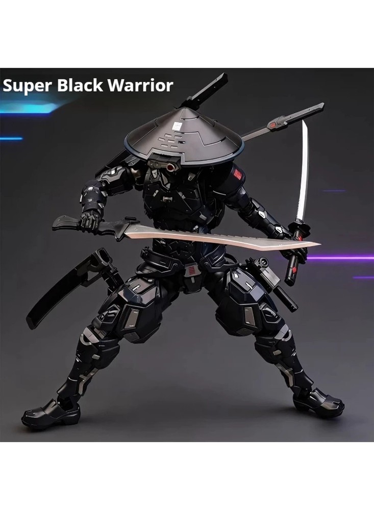 Black Warrior Mecha Ninja Action Figure 22cm – Collectible Toys