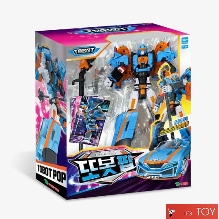 Tobot POP Convertible Sports Car Transformer Star Robot Figure Young Toy 2025