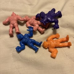 Vintage M.U.S.C.L.E. Men Lot of 5 Multi And Flesh Color Figures Mattel 80s Used