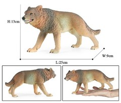 25cm Dhole Wolf PVC Toy Cuon Alpinus Wild Animal Figure Doll Kids Gift