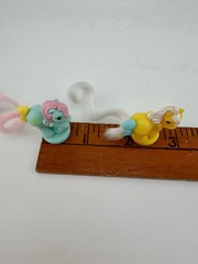 2 Vintage My Little Pony Petite Pony Gals – Hasbro Pink Blue Yellow