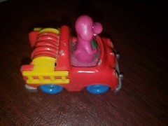 Barney Lyons Group Fire Truck Engine Dinosaur Die Cast Car 1993 Vintage