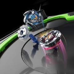 Beystadium Arena Set for Competitive Play with 2 Beyblade Tops and Launchers