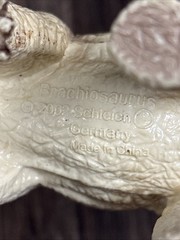 Vintage Schleich Brachiosaurus Dinosaur Figure Toy Brown Beige 2002 6.5” F1