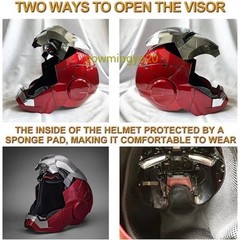 Autoking Iron Man MK5 Helmet Electronic Voice Activated Open&Close Mask 1:1 Prop