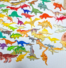 Lot of 130+ Plastic Rubber Dinosaurs 1 Battery Operated & Vintage Animals