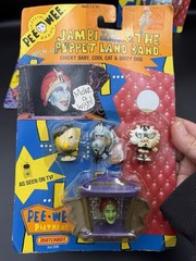 LOT OF 3 Pee-Wee’s Playhouse Matchbox 1988 Action Figures Jambi Puppet Band