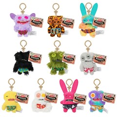 Fuggler Funny Ugly Monster Keyrings Plush Squidge Stuffed Doll Toys Pendant Gift